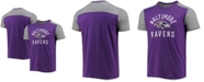 Majestic Men's Purple, Gray Baltimore Ravens Field Goal Slub T-shirt
